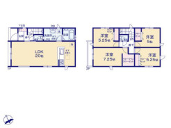 １号棟間取り：4LDK+WIC