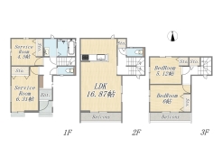 【B号地】
Plan：2LDK+2S
建物面積：99.45㎡｜建物参考価格：1600万円