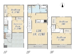 【G号地】
Plan：3SLDK
建物面積：101.84㎡｜建物参考価格：1600万円