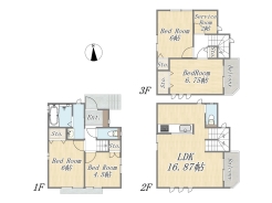 【J号地】
Plan：4SLDK
建物面積：96.05㎡｜建物参考価格：1600万円