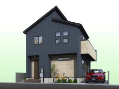 【建物イメージパース】
江戸川区の閑静な住宅地に敷地31坪の資産性の高い邸宅が登場！永住に相応しい未来を見据えたＺＥＨ水準住宅！開放的な間口10ｍ超えの住まいです！