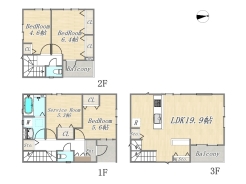 【間取り図】４号棟　3LDK+S
