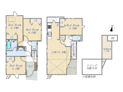【間取り図】4LDK+小屋裏収納+床下収納庫
