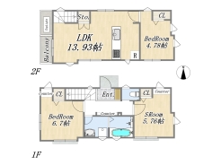 【間取り図】2SLDK
