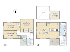 【間取り図】2号棟　3LDK
