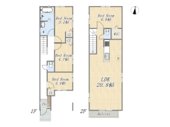 【4号地　参考プラン】
4LDK+WIC+カースペース
建物参考価格：1620万円
建物面積：95.64㎡