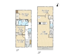 【1号地　参考プラン】
建物参考価格：5590万円／建物面積：101.84㎡

