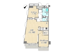 【間取り図】2LDK+WIC
