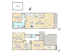 【間取り図】1号棟　2LDK+2S
