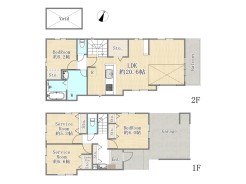 【間取り図】2号棟　2LDK+2S
