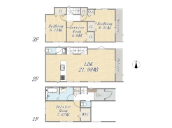 【1号地　参考プラン】
Plan：2LDK+2S+WIC
建物参考価格1620万円
建物面積：110.41㎡
