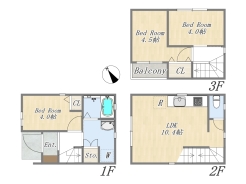 【間取り図】3LDK+床下収納