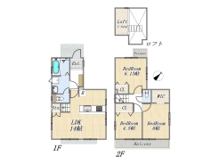 【間取り図】3LDK+WIC+ロフト+床下収納
