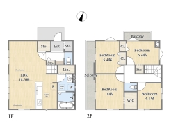 【間取り図】2号棟　4LDK+WIC
