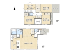 【間取り図】2号棟　3LDK+S

