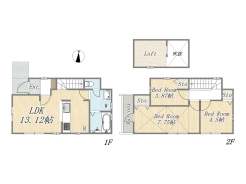 【2号棟】
Plan：3LDK+Loft+カースペース