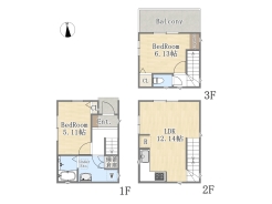 【間取り図】2LDK
