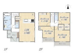 【Plan】4LDK+2WIC+SIC+Pantry+カースペース2台
