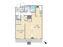 【間取り図】1LDK+WIC+SIC