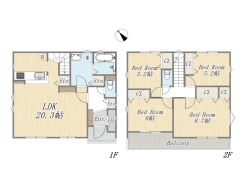 【1号棟】
Plan：4LDK+SIC+カースペース