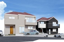 【建物完成イメージパース：2・3号棟】
※イメージ画像と実際の物件とは異なる場合がございます。
