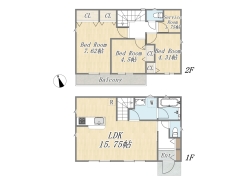 【間取り図】
Plan：3SLDK+カースペース