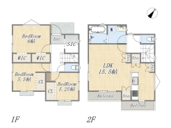 【6号棟】
Plan：3LDK+2WIC+カースペース
