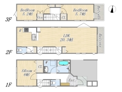 【間取り図】A号棟　2LDK+S

