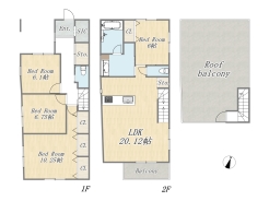 【参考プラン】
Plan：4LDK+ルーフバルコニー+ビルトインガレージ
建物面積：131.01㎡（39.63坪）