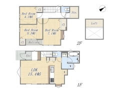 【間取り図】3SLDK+Loft+カースペース