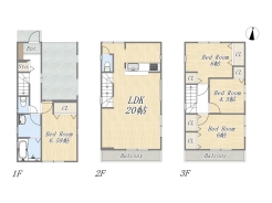【間取り図】4号棟　4LDK+ビルトインガレージ
