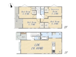 【1号棟】3SLDK+ワイドバルコニー+カースペース2台
