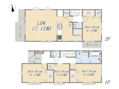 【2号棟】4LDK+Pantry+カースペース2台