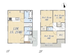 【2号棟】3LDK+WIC+カースペース2台