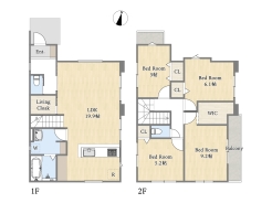 【間取り図】4LDK+リビングクローク+WIC
