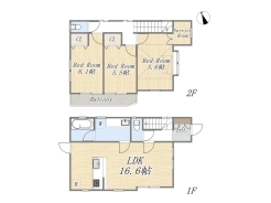 【間取り図】3SLDK+小屋裏収納+カースペース