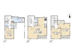 【間取り図】2SLDK+ビルトインガレージ
