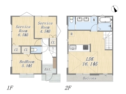 【1号棟】1LDK+2S+カースペース2台