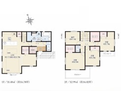 【間取り図】3SLDK+3WIC+土間収納
