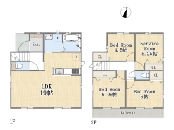 【間取り図】3SLDK
