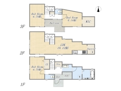 【2号棟】3LDK+WIC+SIC+Pantry+ワイドバルコニー