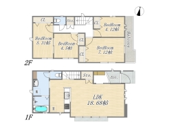 【B号棟】4LDK+カースペース2台