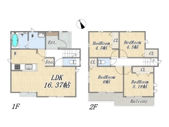 【B号棟】4LDK+カースペース2台
