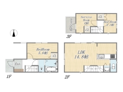 【Plan】2SLDK+ワイドバルコニー+ビルトインガレージ