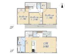 【参考プラン：6号地】
建物参考価格：2000万円｜建物面積：79.9㎡