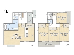 【Ⅵ-2号棟】4LDK+SIC+Pantry+カースペース2台