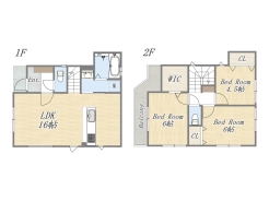 【1号地　参考プラン】
Plan：3LDK+WIC+カースペース
建物参考価格：1403万円
建物面積：79㎡
