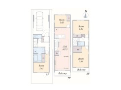 【間取り図】A,B号棟共通　4LDK+WIC+カースペース
