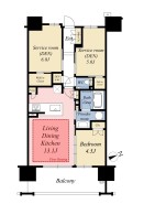 【間取り図】1LDK+2S
