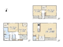 【間取り図】4LDK+2WIC+カースペース

